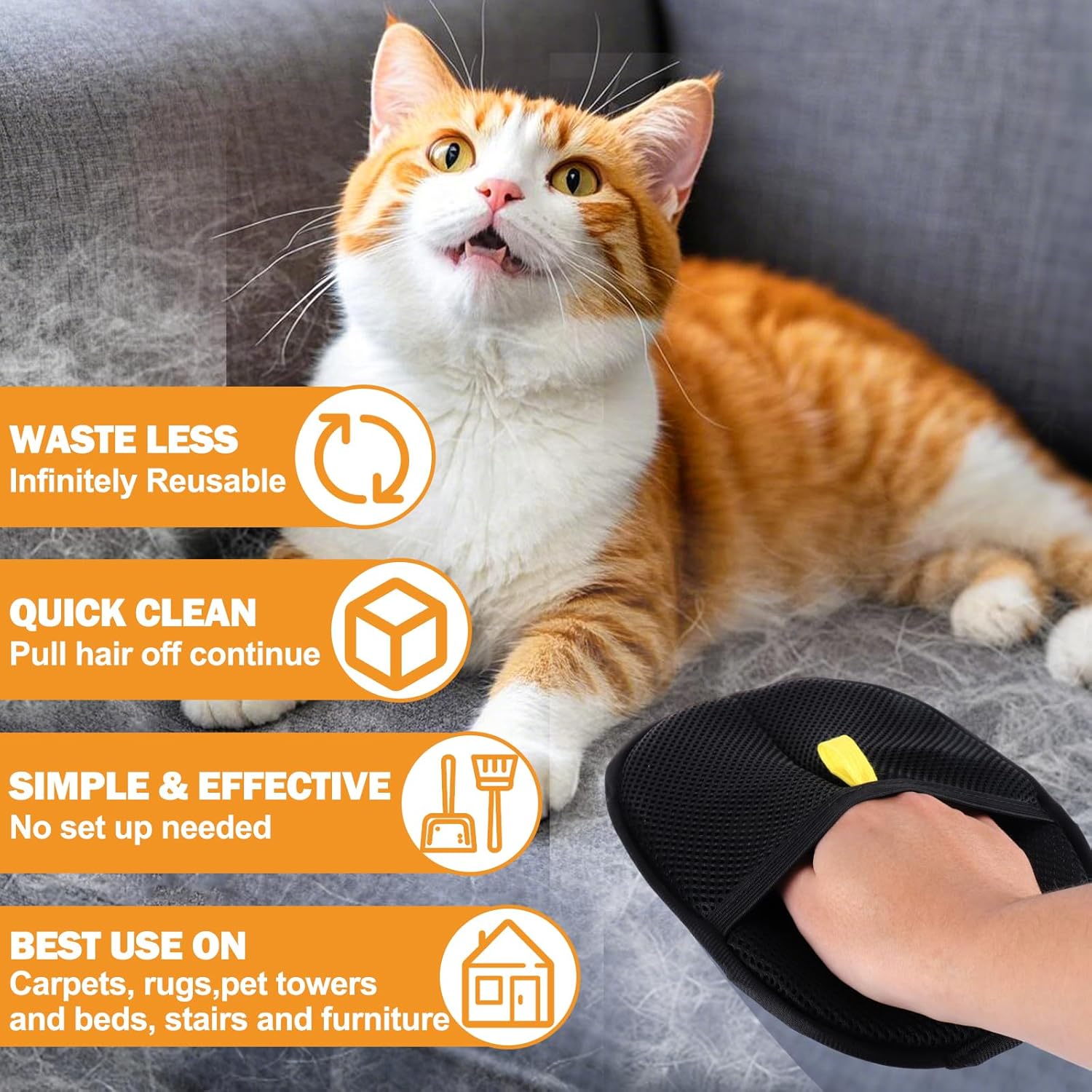 VeLuxer HairAway Gloves — Effortless Pet Hair Control That Makes Your Home Shine | Ka-mostore