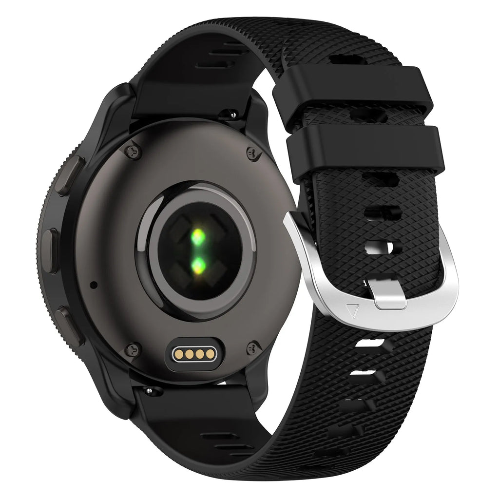 Black Silicone Replacement Strap for Garmin Venu 2