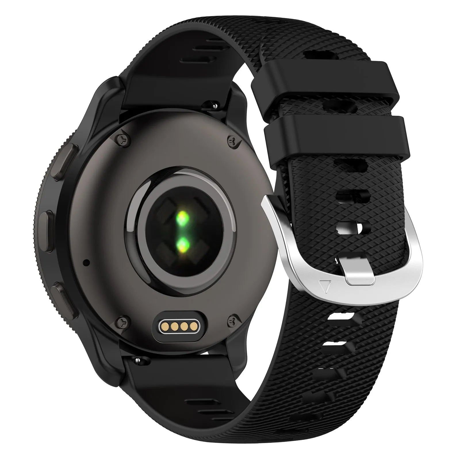 Black Silicone Replacement Strap for Garmin Venu 2