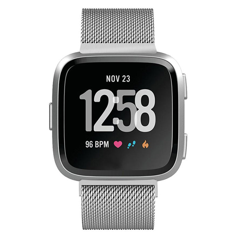 Zilverkleurig Milanese vervangend bandje voor Fitbit Versa en Versa 2