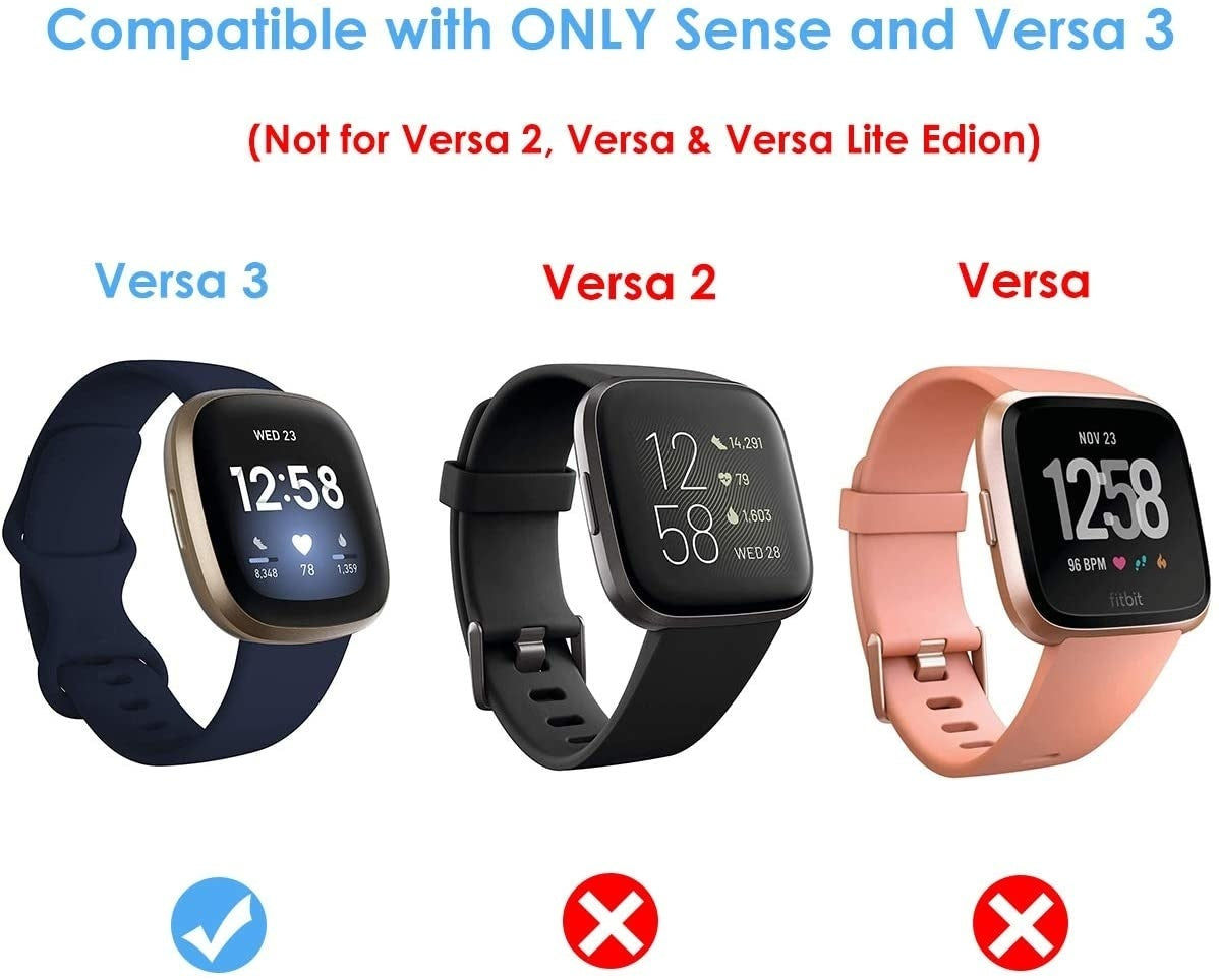 Svart skyddsfodral för Fitbit Sense — precisionsgjutet konturskal