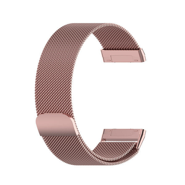 Fitbit Versa 4用 ピンク ミラネーゼ交換ストラップ