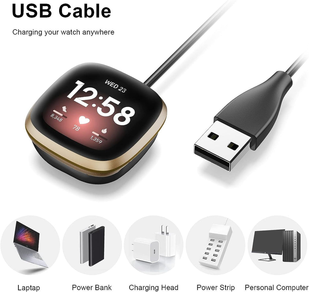 USB-töltőkábel Fitbit Sense és Sense 2 órákhoz