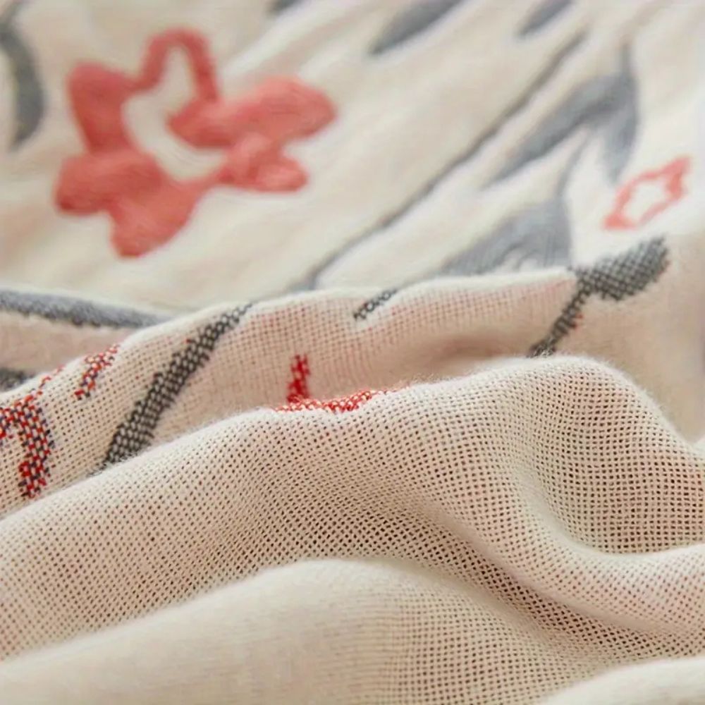 Versailles-Inspired Reversible Floral Blanket | Ka-mostore
