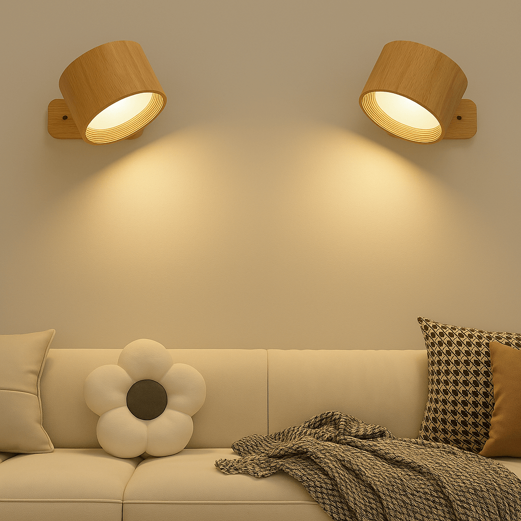 LumaPulse 360-Degree Adjustable Wireless Wall Light, Rechargeable For Modern Spaces