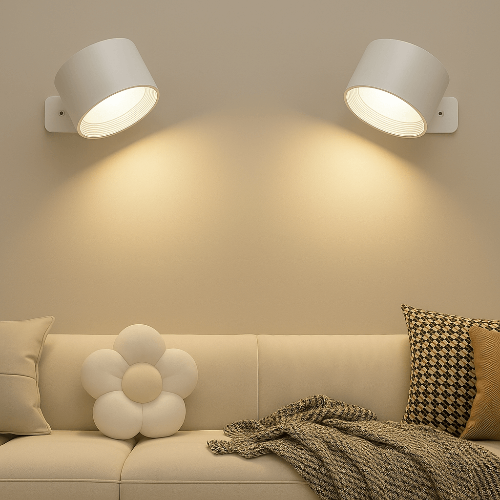 LumaPulse 360-Degree Adjustable Wireless Wall Light, Rechargeable For Modern Spaces