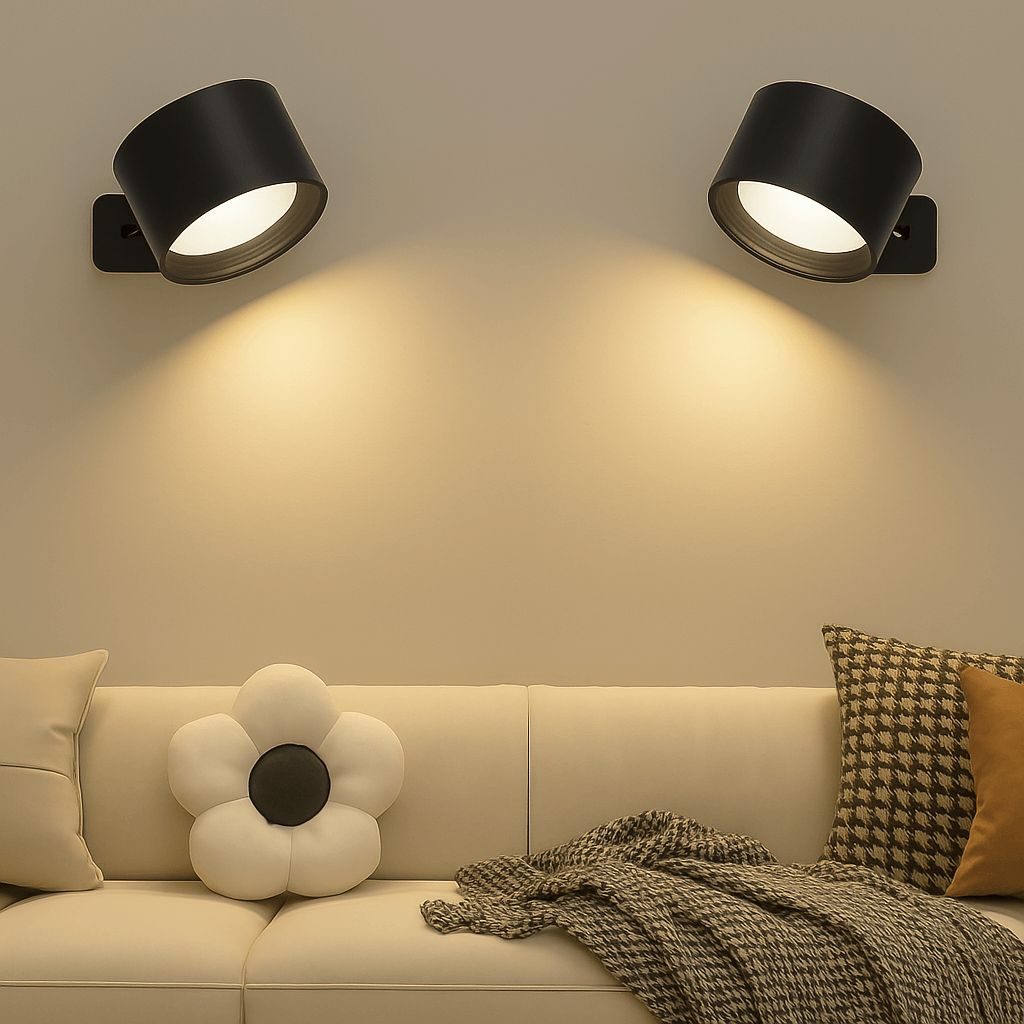 LumaPulse 360-Degree Adjustable Wireless Wall Light, Rechargeable For Modern Spaces