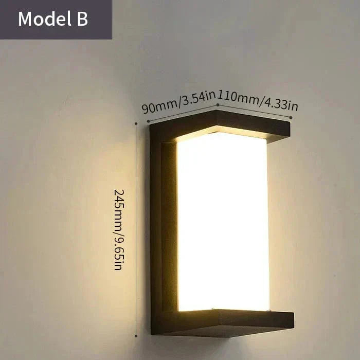 AeroGuard Exterior Wall Light PIR Sensor, Waterproof LED Outdoor Fixture For Porch Or Garden