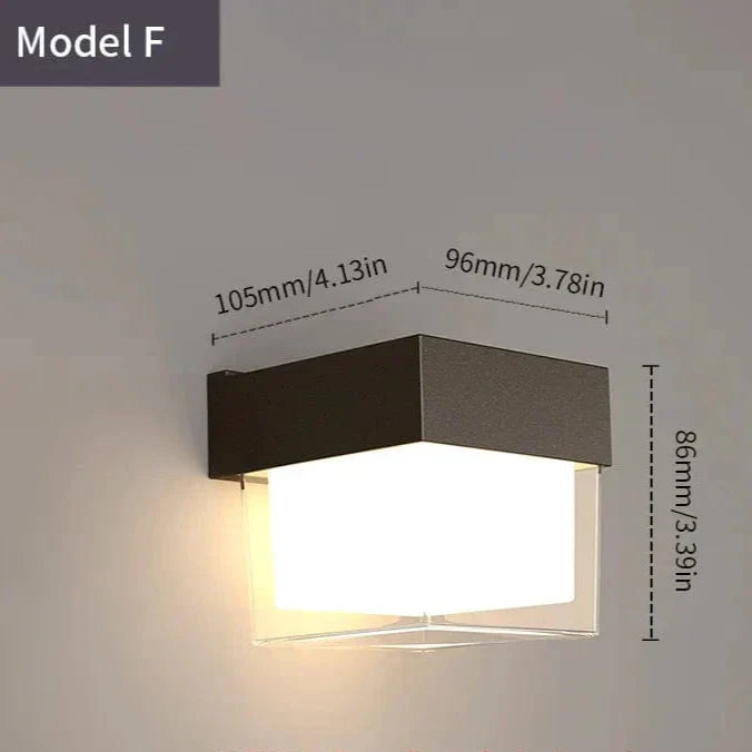 AeroGuard Exterior Wall Light PIR Sensor, Waterproof LED Outdoor Fixture For Porch Or Garden