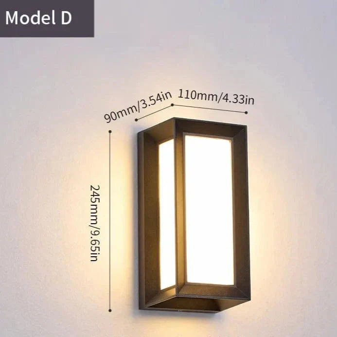 AeroGuard Exterior Wall Light PIR Sensor, Waterproof LED Outdoor Fixture For Porch Or Garden