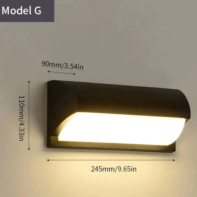 AeroGuard Exterior Wall Light PIR Sensor, Waterproof LED Outdoor Fixture For Porch Or Garden