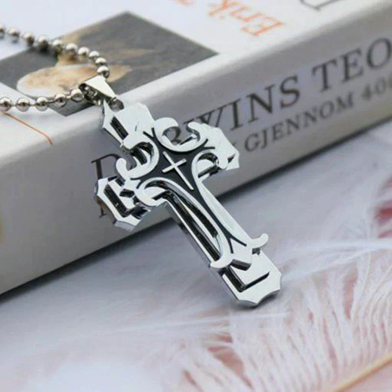 Vnox | Cross Pendant Necklace | Ka-mostore