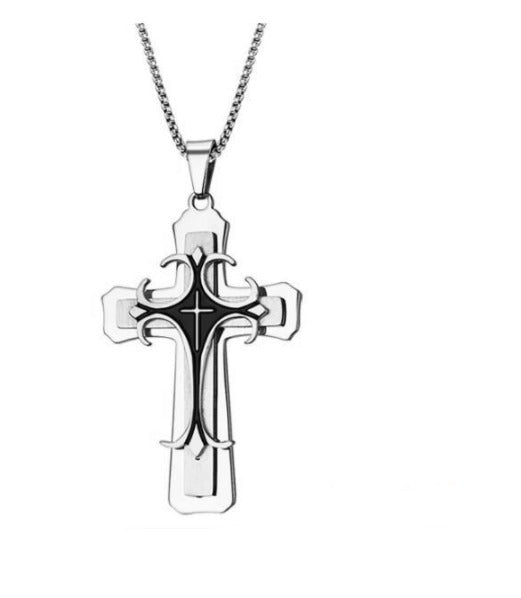 Vnox | Cross Pendant Necklace | Ka-mostore