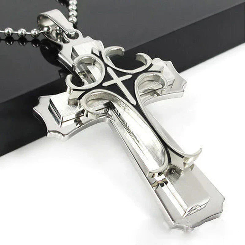 Vnox | Cross Pendant Necklace | Ka-mostore