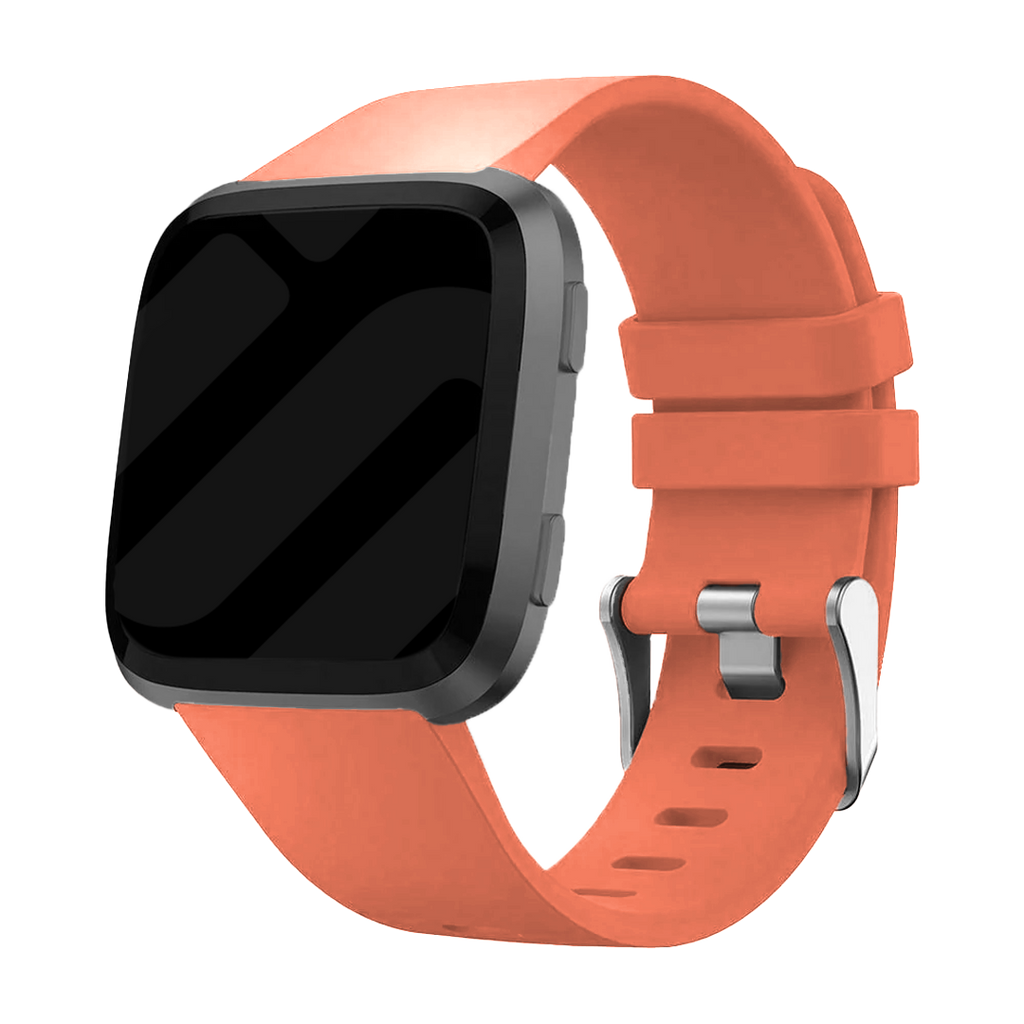 Náhradní grapefruitový silikonový řemínek kompatibilní s hodinkami Fitbit Versa a Versa 2