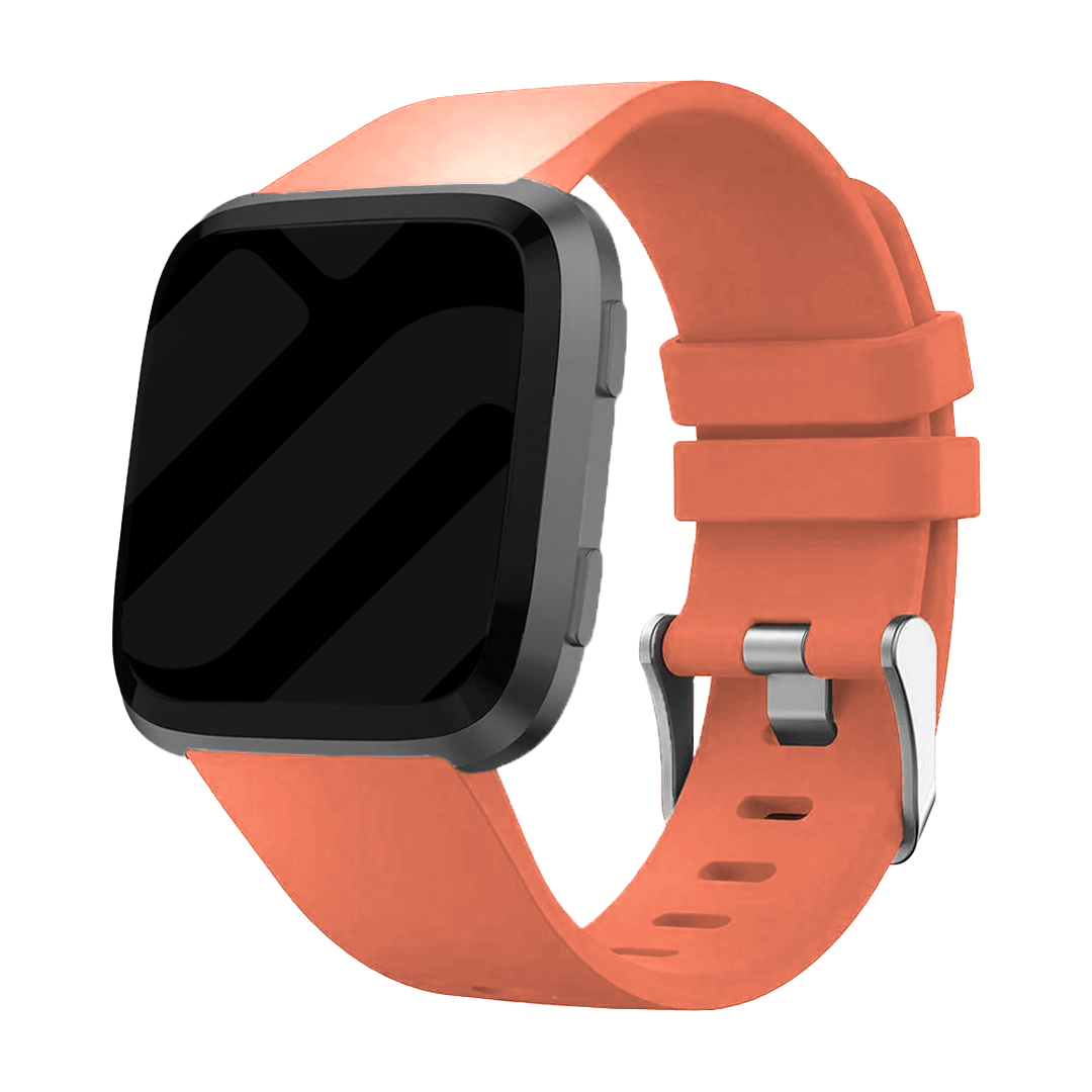 Náhradní grapefruitový silikonový řemínek kompatibilní s hodinkami Fitbit Versa a Versa 2