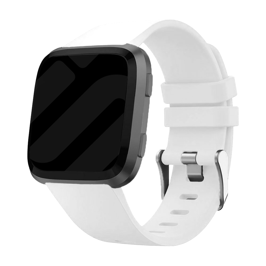 Bílý silikonový náhradní řemínek — řemínek k hodinkám Fitbit Versa/Versa 2