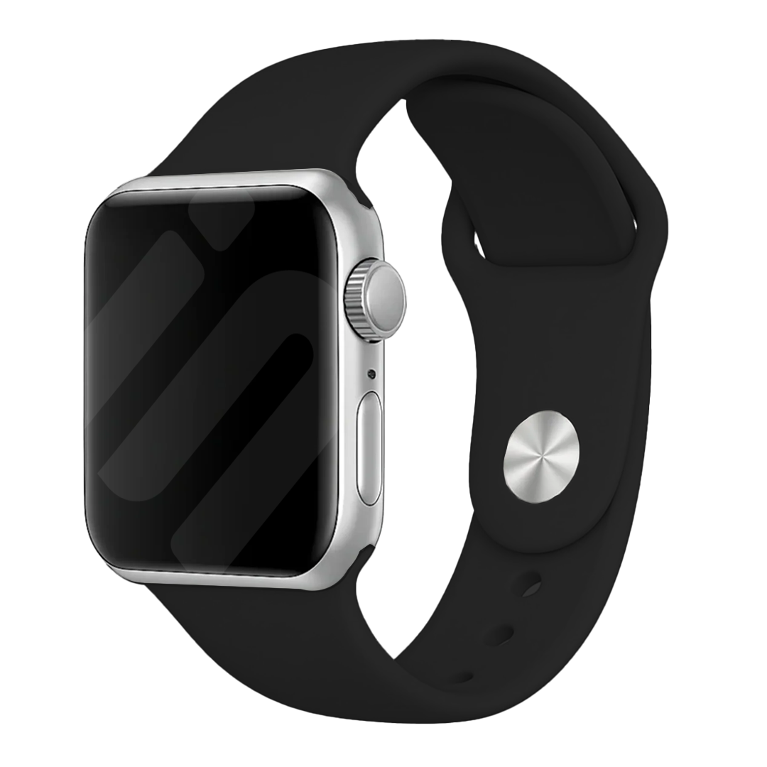 Correa de repuesto para Apple Watch — banda de silicona negra