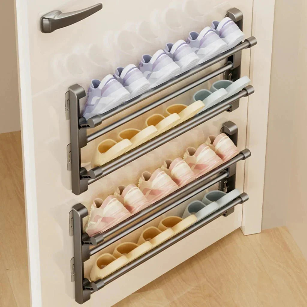 WALL ORGANIZER – Wall-mounted shoe rack with drainage for space-saving storage | Ka-mostore