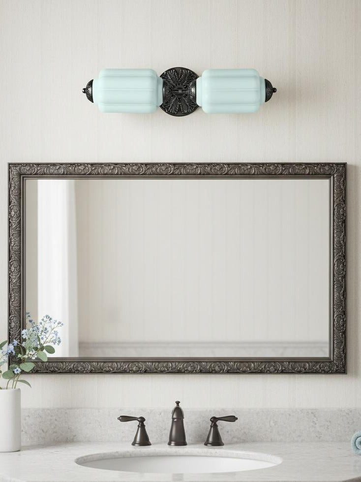 Eloise Vintage Glass Horizontal Wall Light For Living Room And Hallway