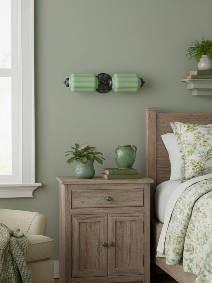 Eloise Vintage Glass Horizontal Wall Light For Living Room And Hallway