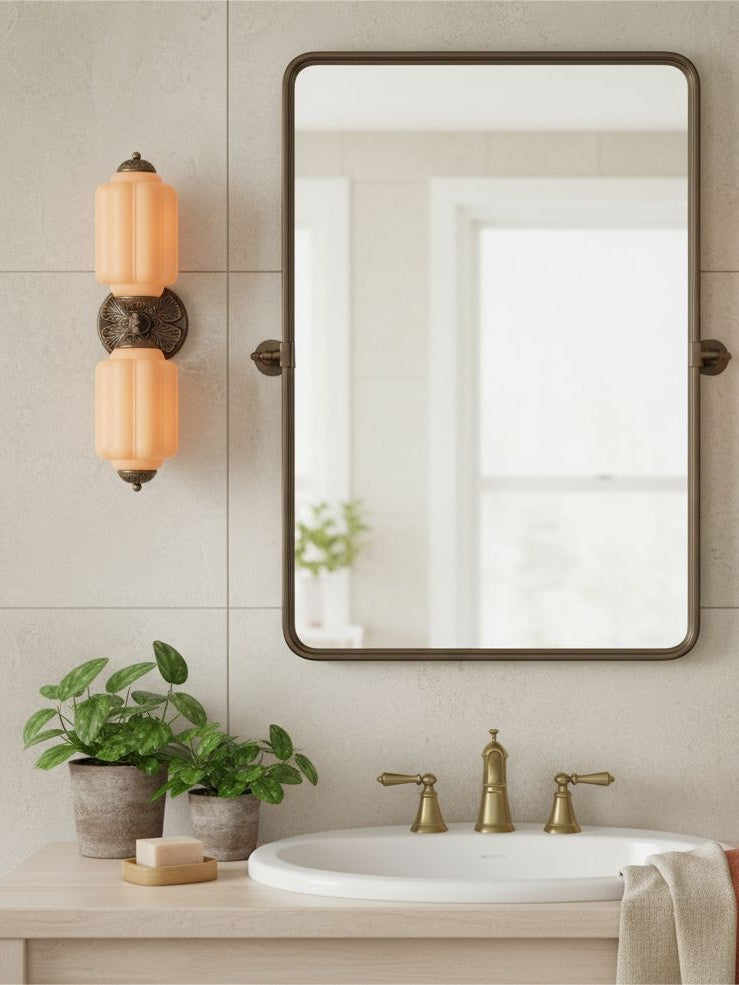 Eloise Vintage Glass Horizontal Wall Light For Living Room And Hallway
