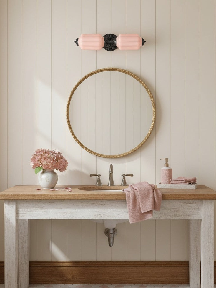 Eloise Vintage Glass Horizontal Wall Light For Living Room And Hallway