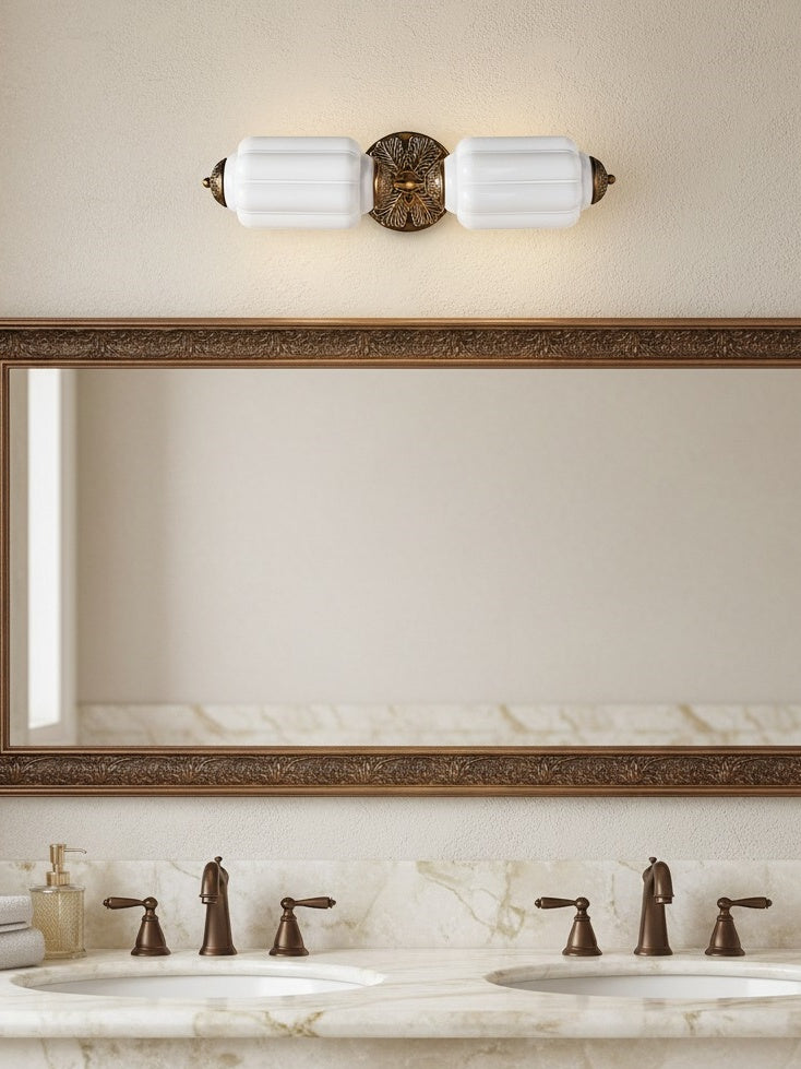 Eloise Vintage Glass Horizontal Wall Light For Living Room And Hallway