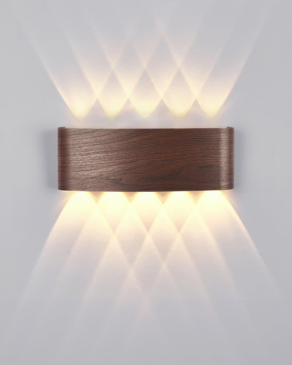 Wood Grain LED Wall Light 10W Warm White 3000K Indoor Outdoor IP65
