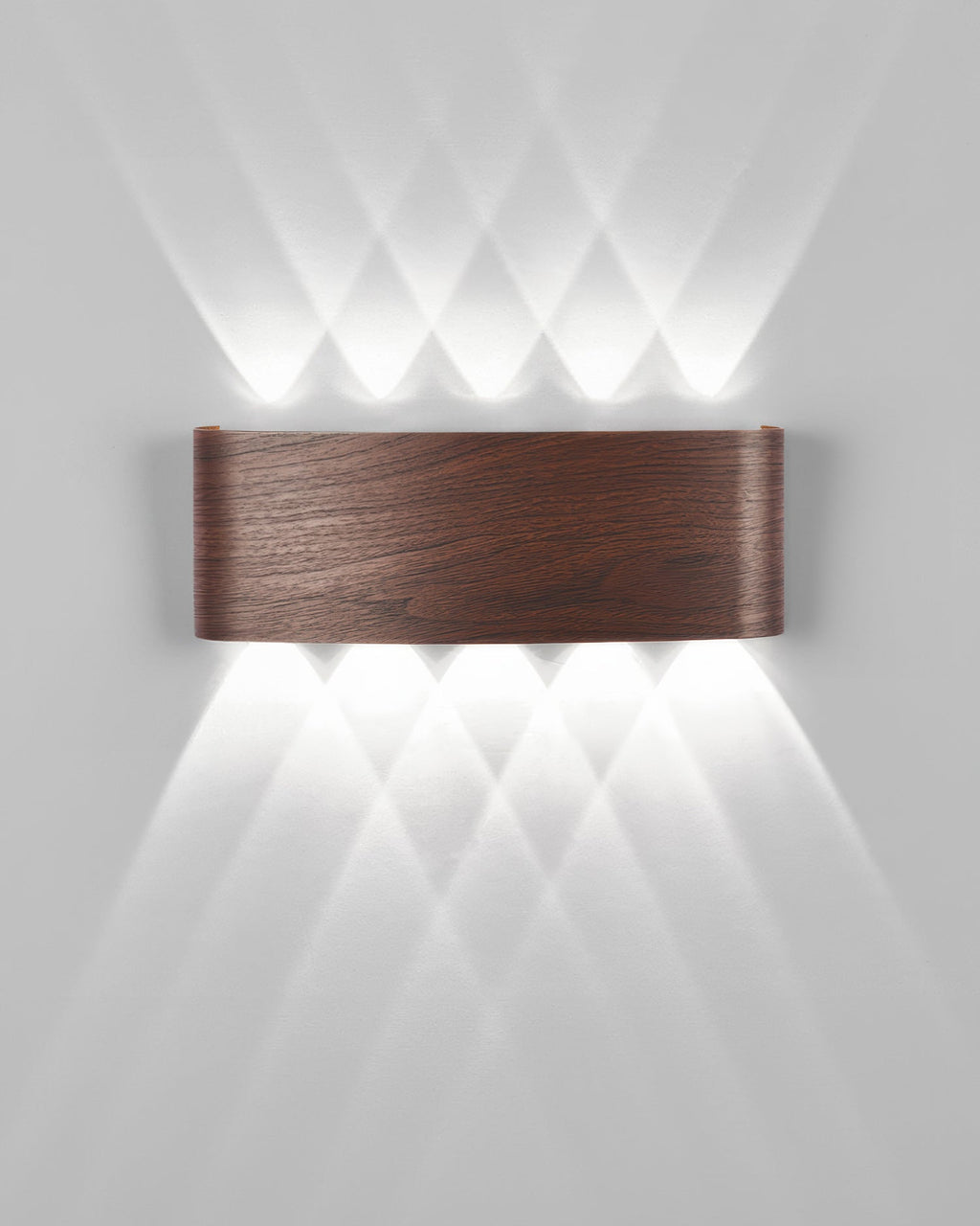 Wood Grain LED Wall Light 10W Warm White 3000K Indoor Outdoor IP65