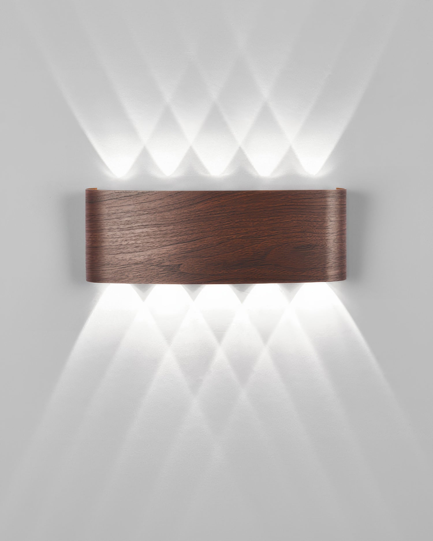 Wood Grain LED Wall Light 10W Warm White 3000K Indoor Outdoor IP65