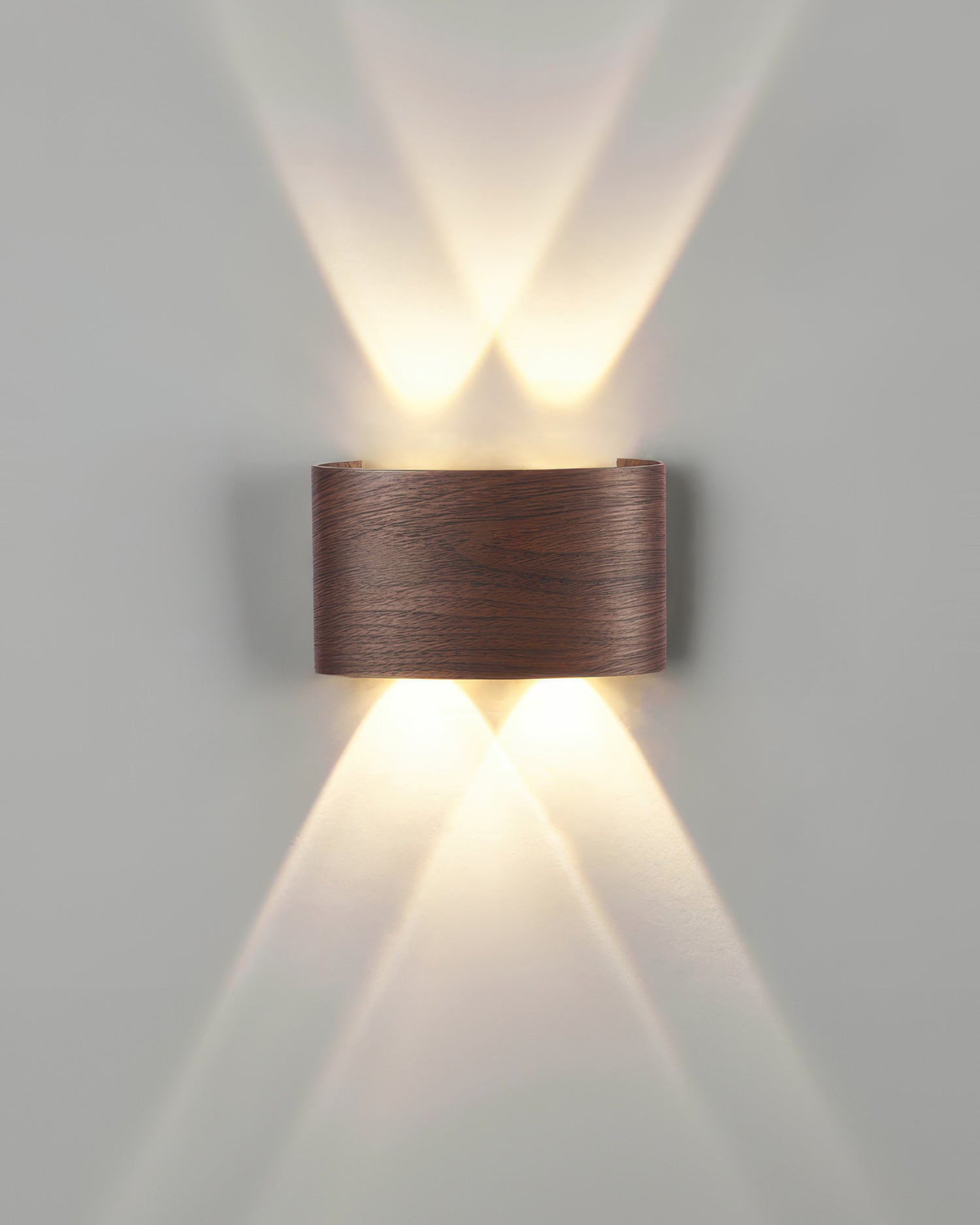 Wood Grain LED Wall Light 10W Warm White 3000K Indoor Outdoor IP65
