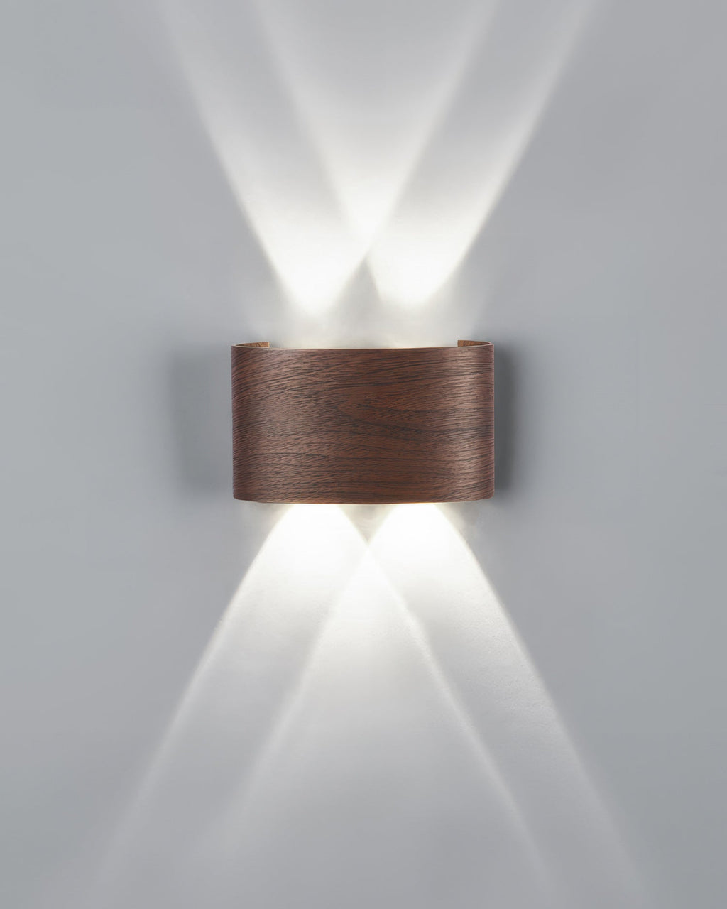Wood Grain LED Wall Light 10W Warm White 3000K Indoor Outdoor IP65