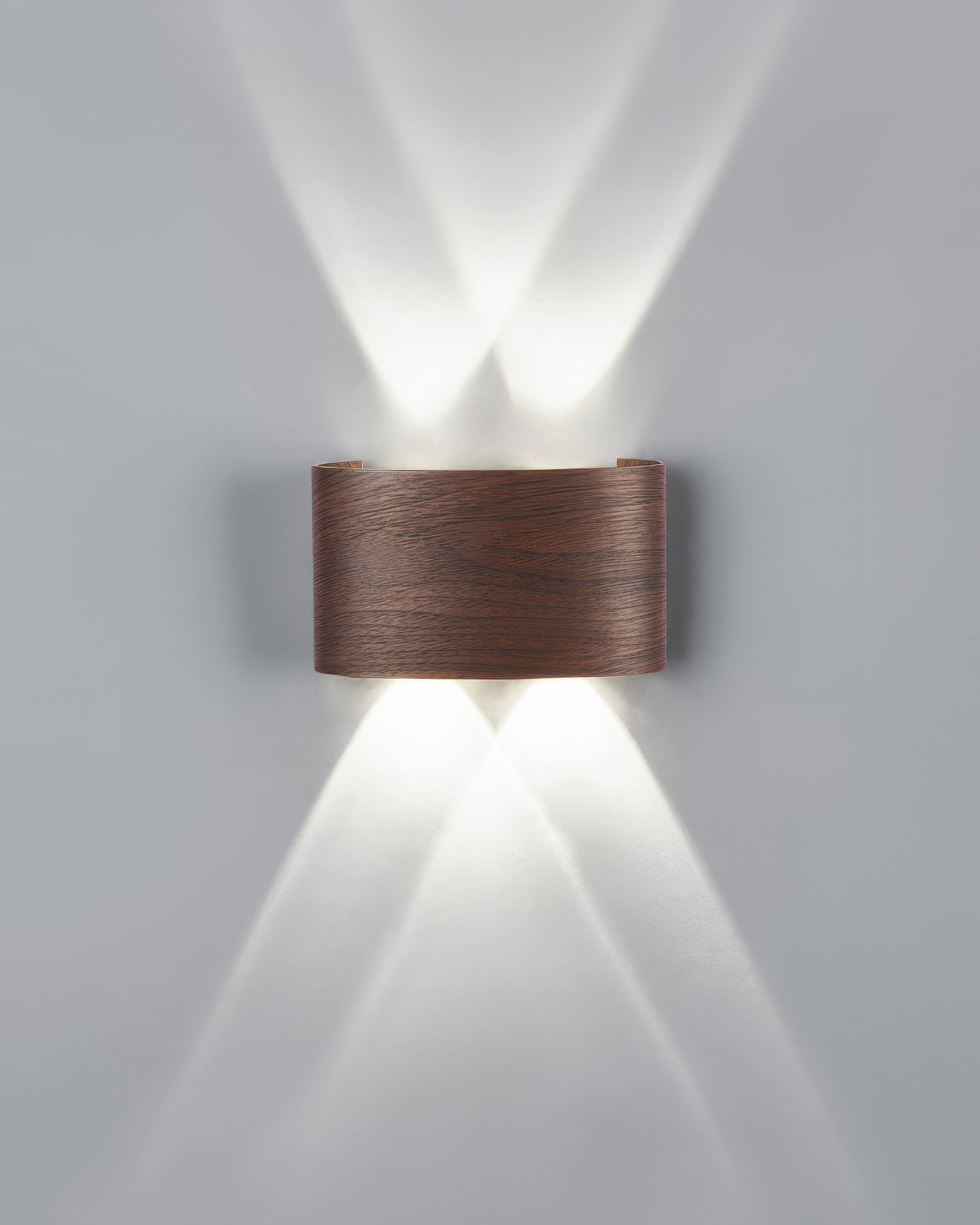 Wood Grain LED Wall Light 10W Warm White 3000K Indoor Outdoor IP65