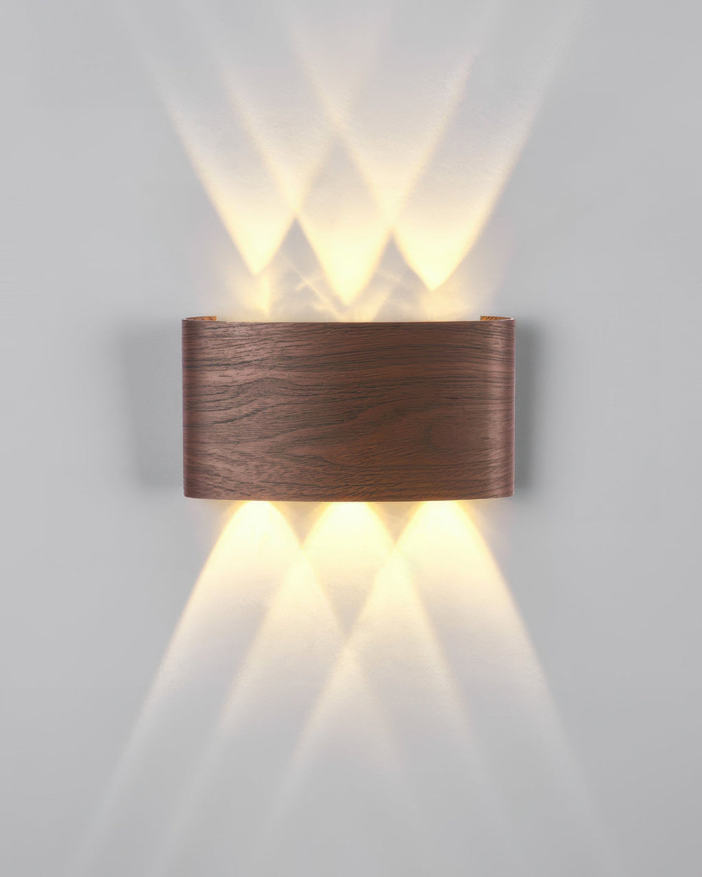 Wood Grain LED Wall Light 10W Warm White 3000K Indoor Outdoor IP65