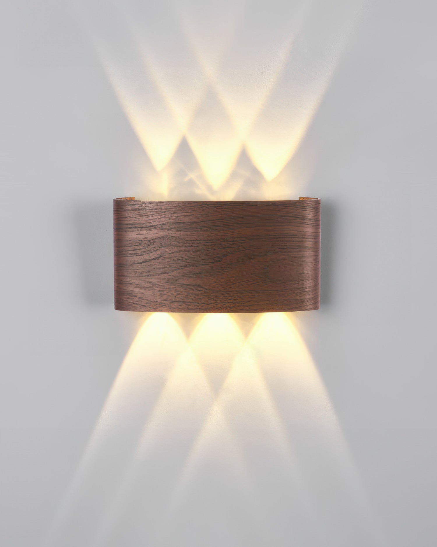 Wood Grain LED Wall Light 10W Warm White 3000K Indoor Outdoor IP65