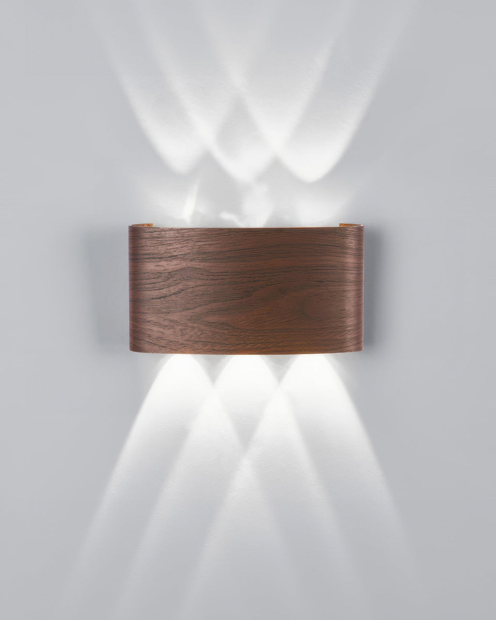 Wood Grain LED Wall Light 10W Warm White 3000K Indoor Outdoor IP65