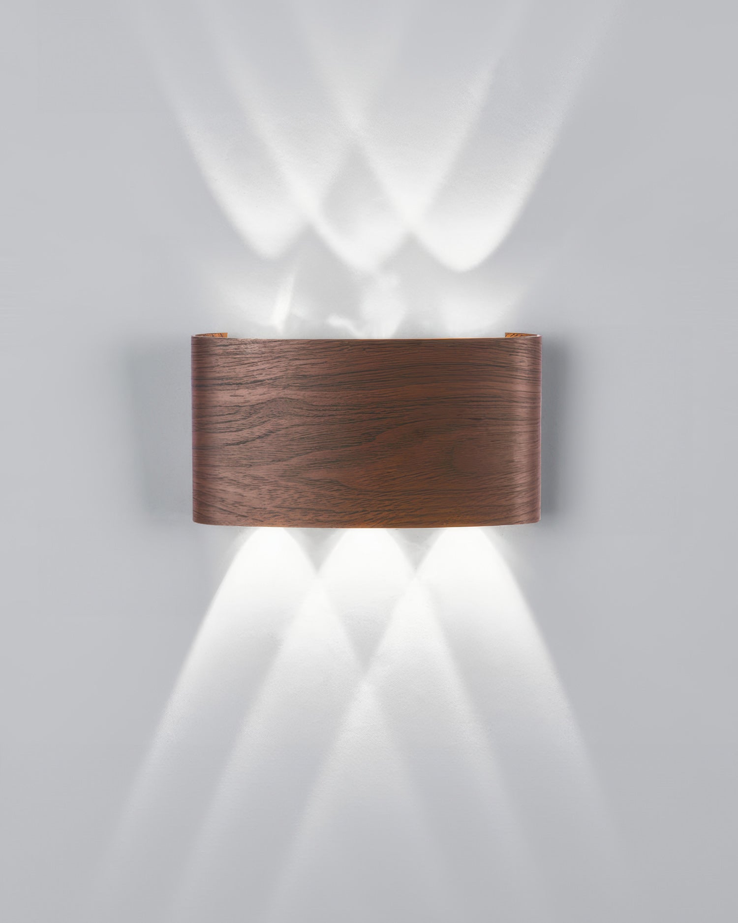 Wood Grain LED Wall Light 10W Warm White 3000K Indoor Outdoor IP65