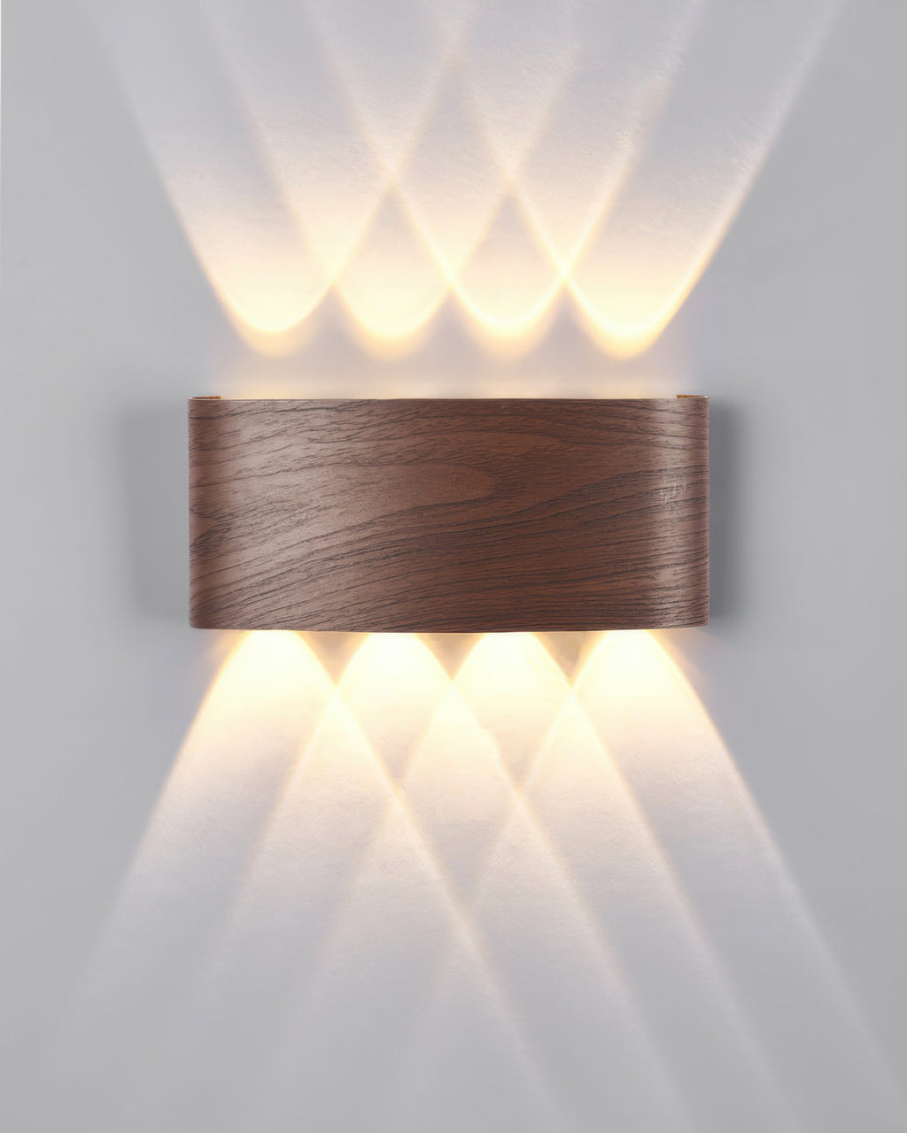 Wood Grain LED Wall Light 10W Warm White 3000K Indoor Outdoor IP65