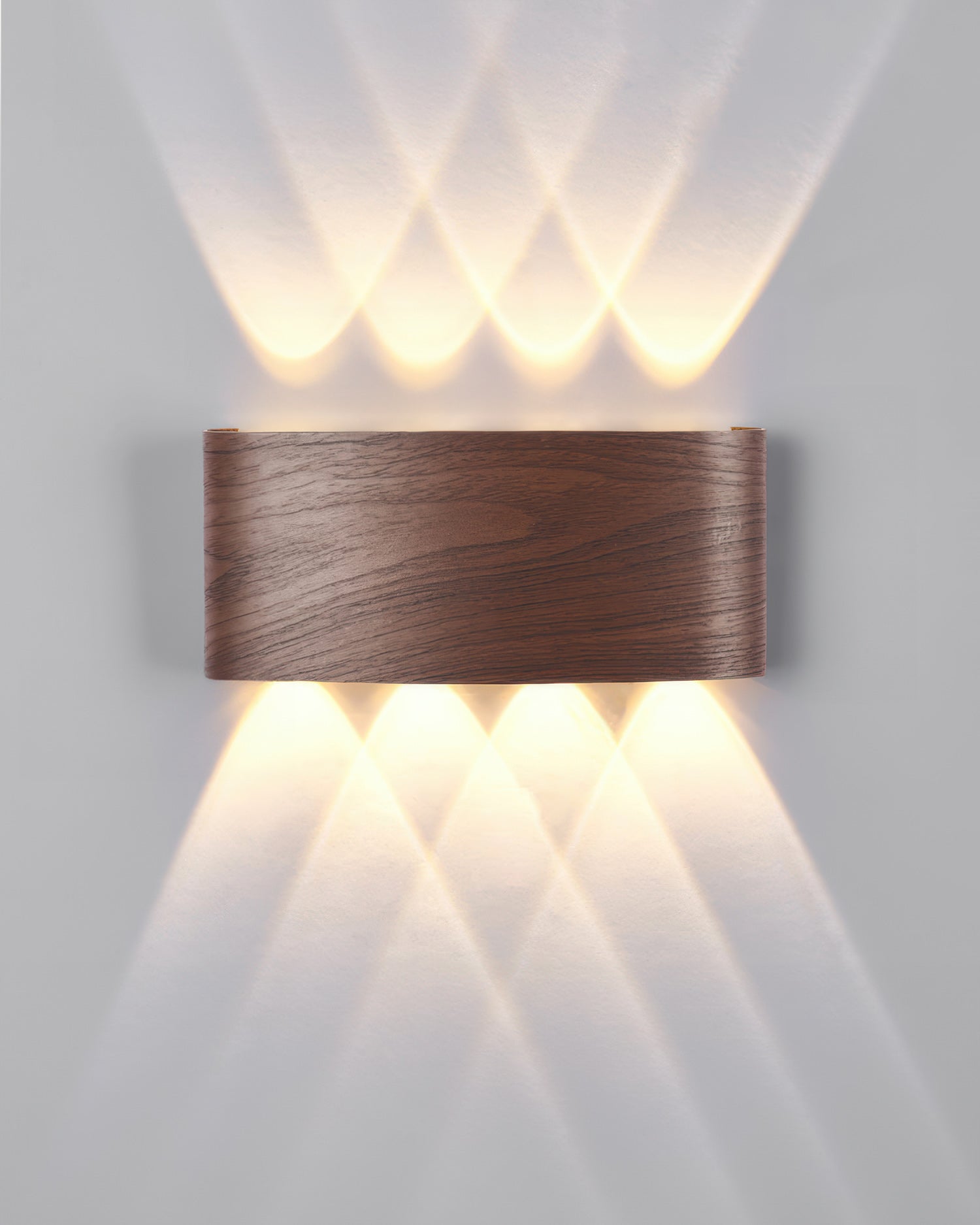 Wood Grain LED Wall Light 10W Warm White 3000K Indoor Outdoor IP65