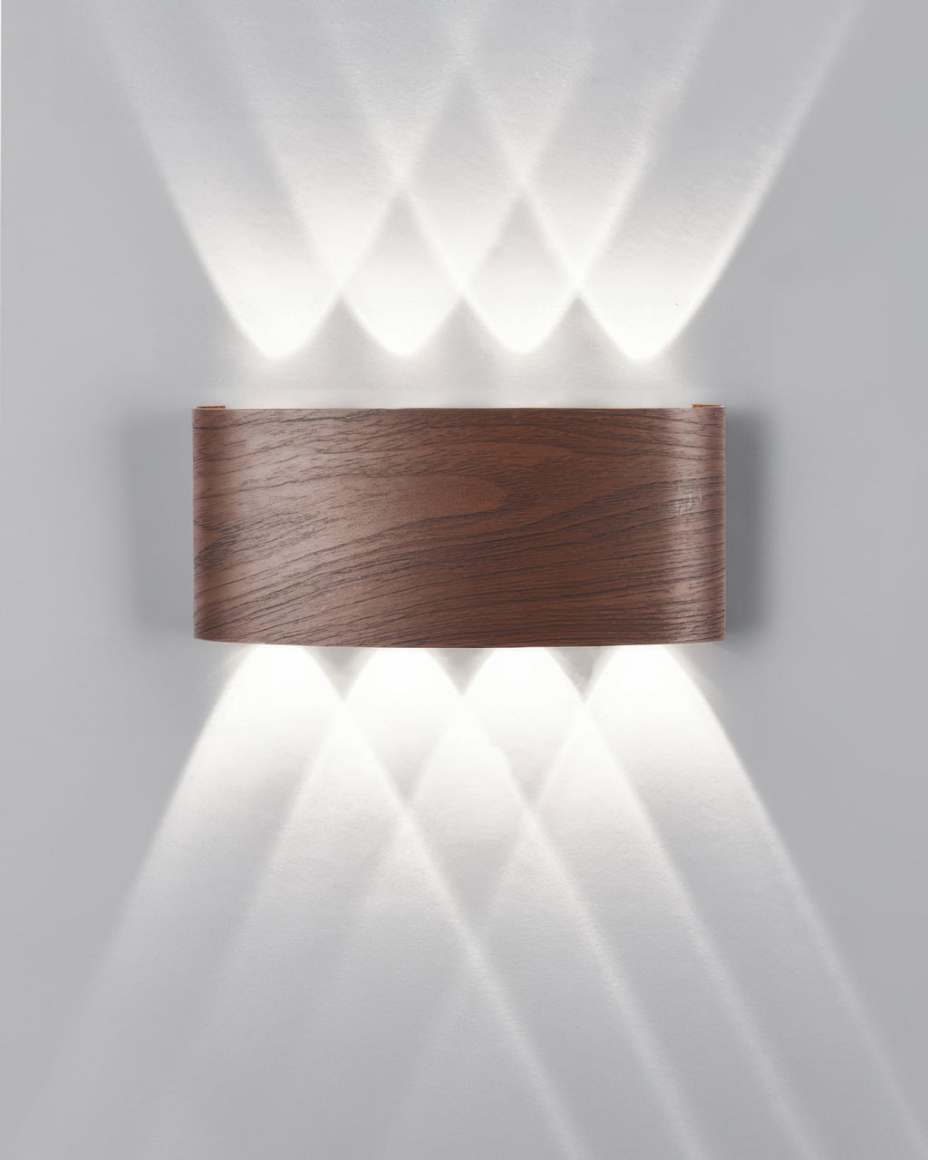 Wood Grain LED Wall Light 10W Warm White 3000K Indoor Outdoor IP65
