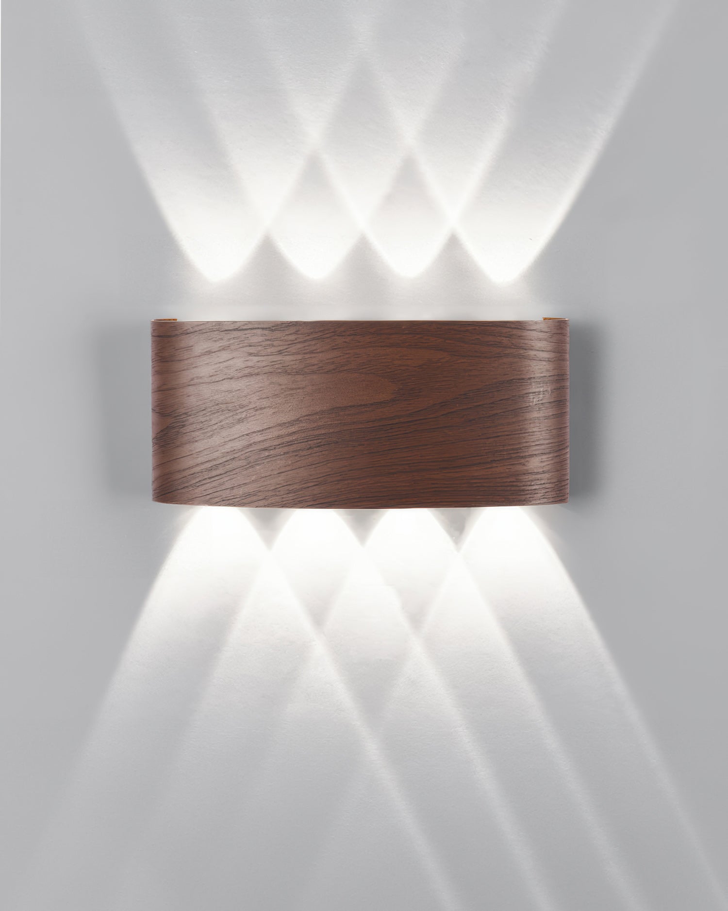 Wood Grain LED Wall Light 10W Warm White 3000K Indoor Outdoor IP65