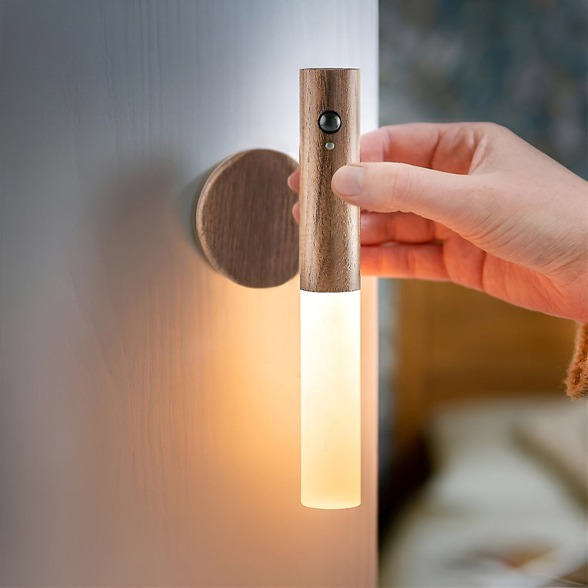 NordLicht applique sans fil avec détecteur de mouvement et fixation magnétique — lampe à piles