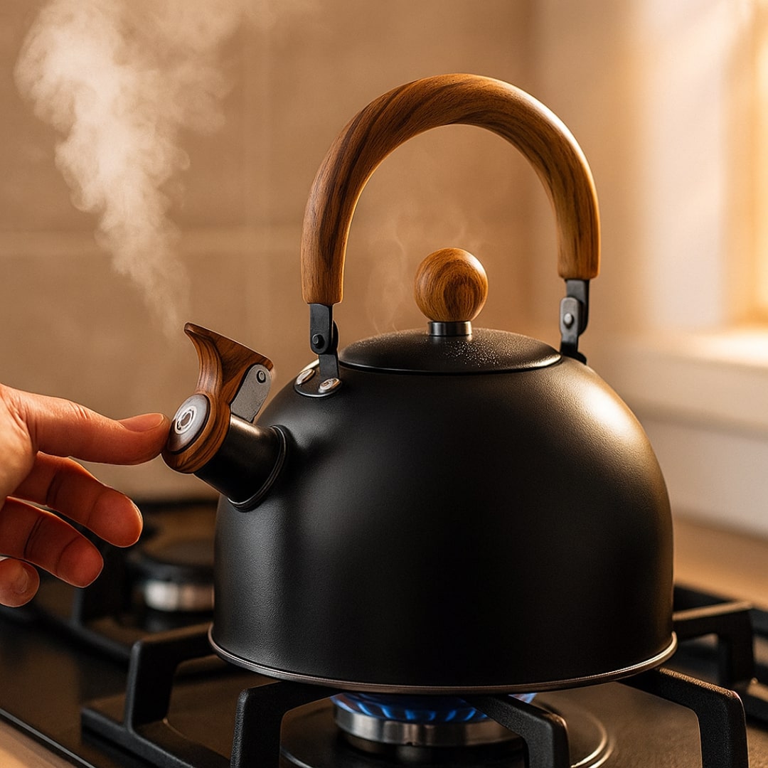Kessora Stainless Steel Kettle — Retro-Style Kitchen Boiling Kettle