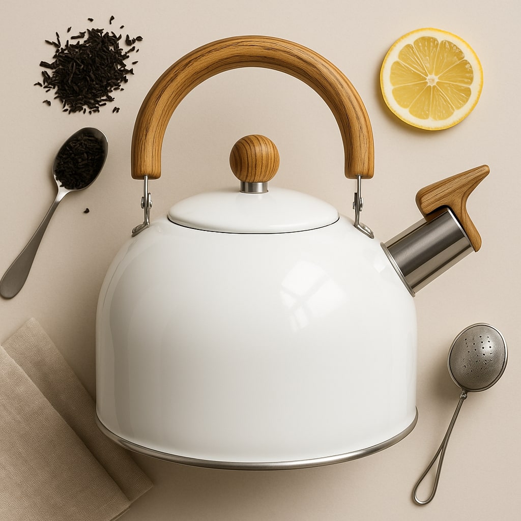 Kessora Stainless Steel Kettle — Retro-Style Kitchen Boiling Kettle