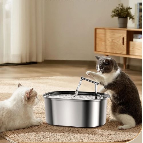 water fountain for cats | STAINLESS STEEL FOUNTAIN | Ka-mostore