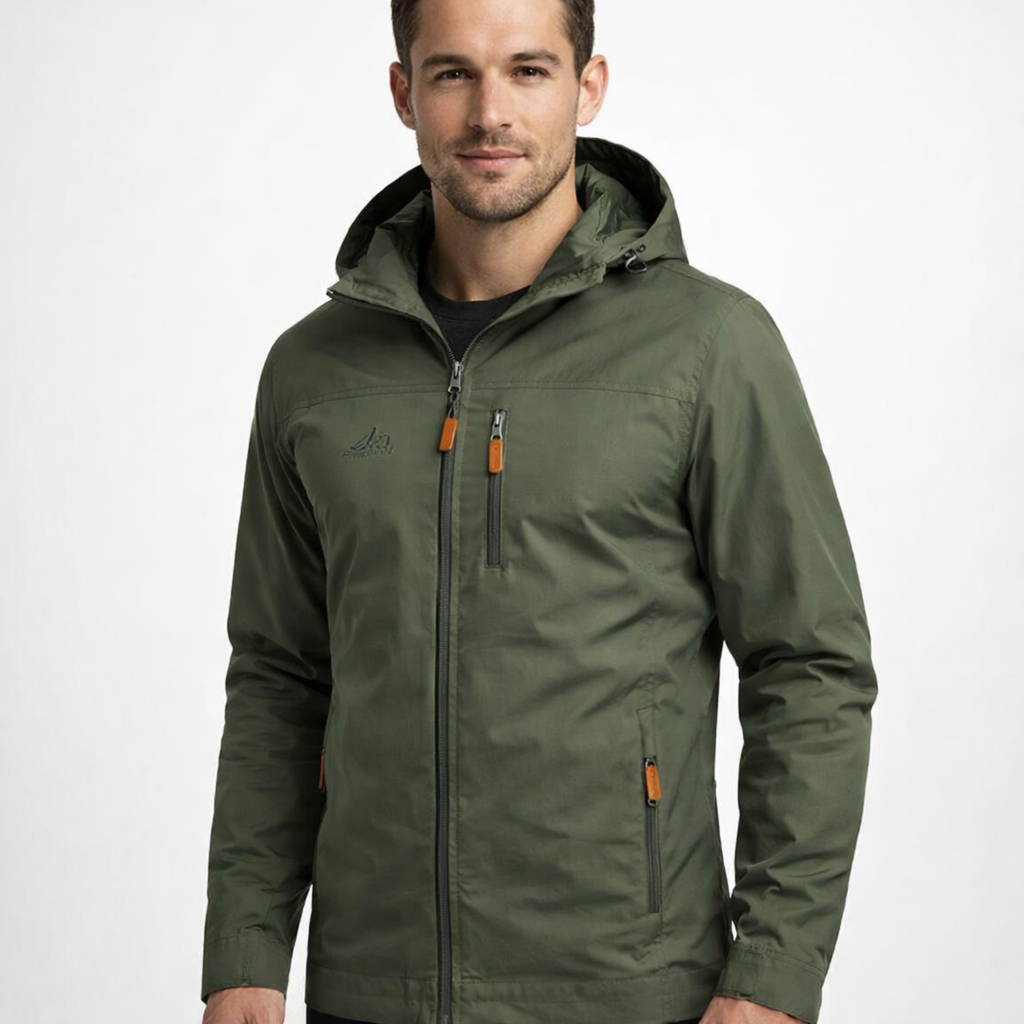 Men's Wind-Resistant Outdoor Jacket With Water-Repellent Finish