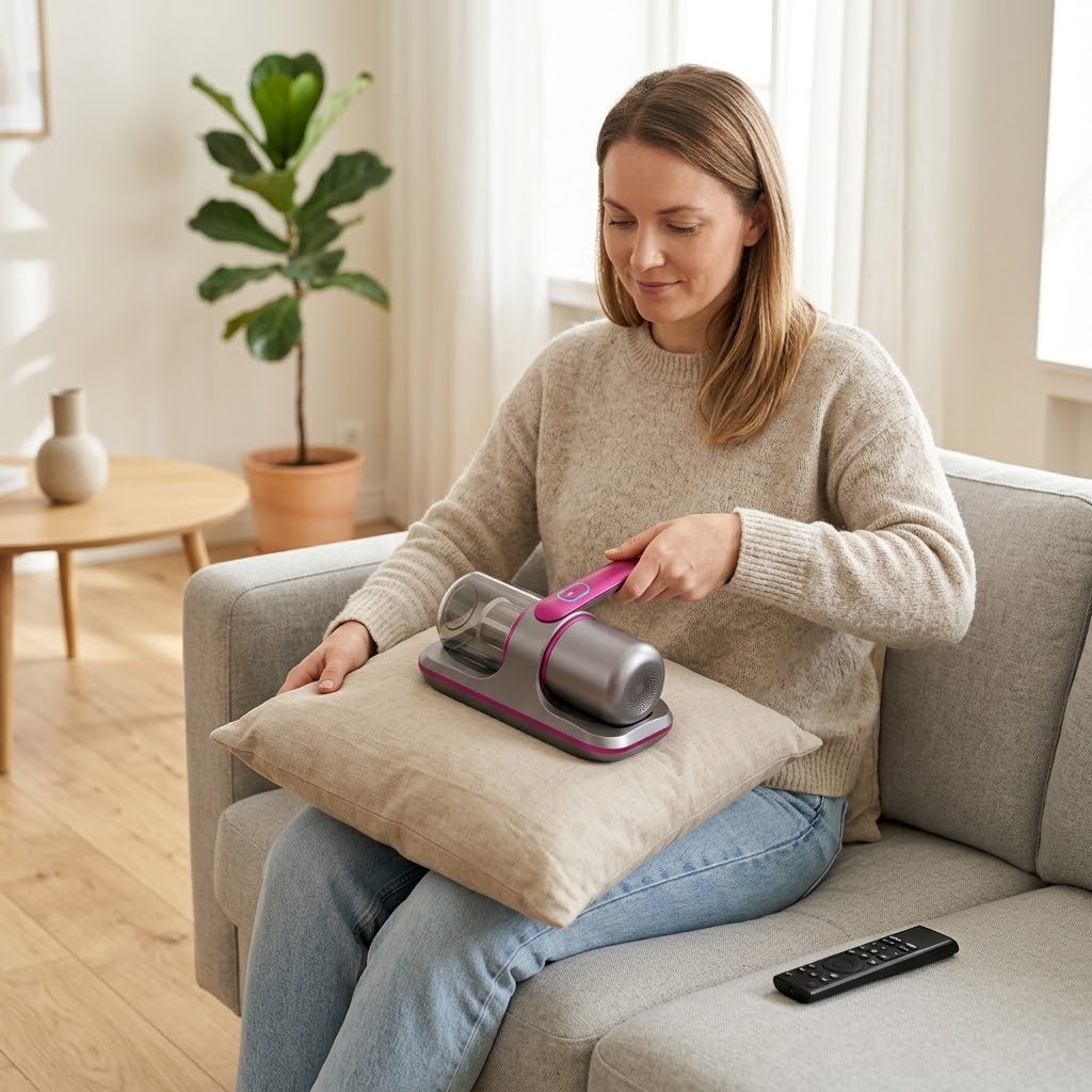 Trådløs middstøvsuger - UV-lys, HEPA-filter, USB-oppladbar