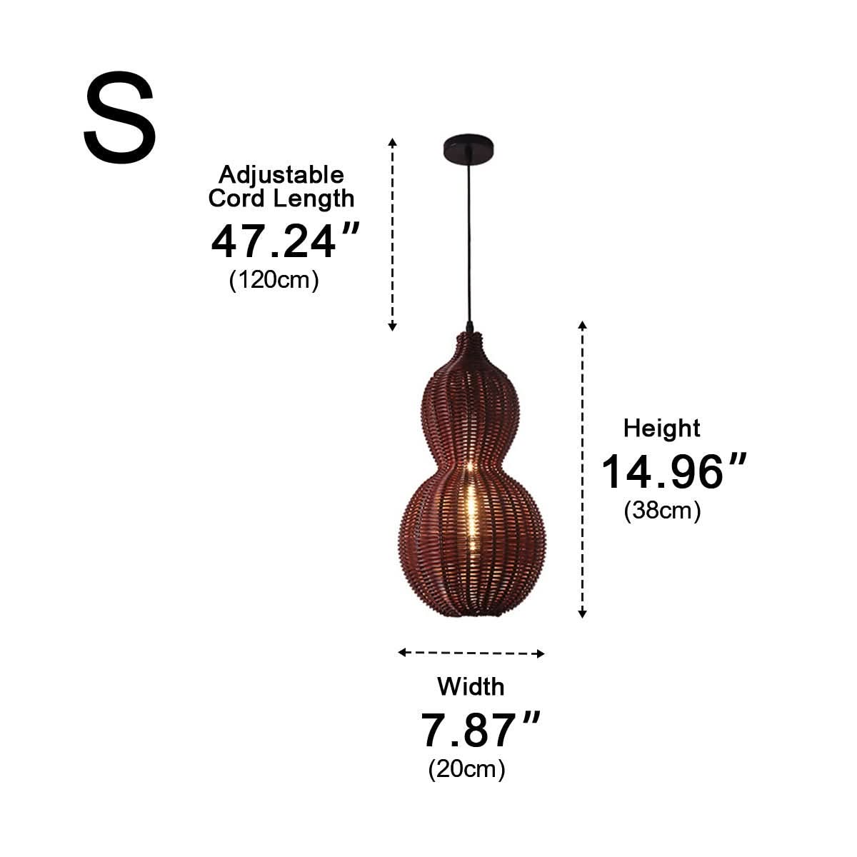 COASTMUSE Handgefertigte Pendelleuchte aus Rattan — Wasserdichtes Design für den Außenbereich
