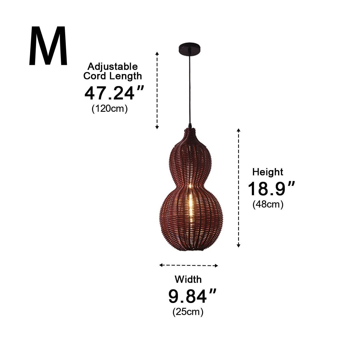 COASTMUSE Handgefertigte Pendelleuchte aus Rattan — Wasserdichtes Design für den Außenbereich